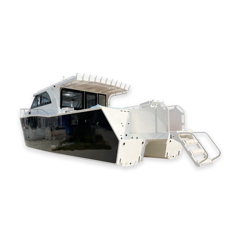 Deep V hull 33ft 10m x 3.5m aluminum catamaran fishing cabin cruiser motor boat luxury yacht for sale