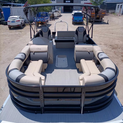 Gospel boat Leisure Pontoon 15FT-29FT cabin cruiser luxury yacht aluminium pontoon Boat