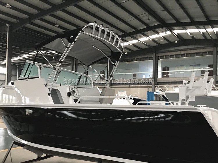 5.0m/5.5m/5.9m(16ft/18ft/19ft) Aluminum Press Hulls Cuddy Cabin Fishing Boat with Bimini / T-Top / Hardtop, CE certificate