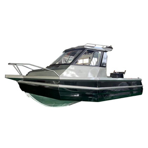 Factory direct sale 6m easy craft aluminum fishing boat with deep V pontoon hull and open cabin