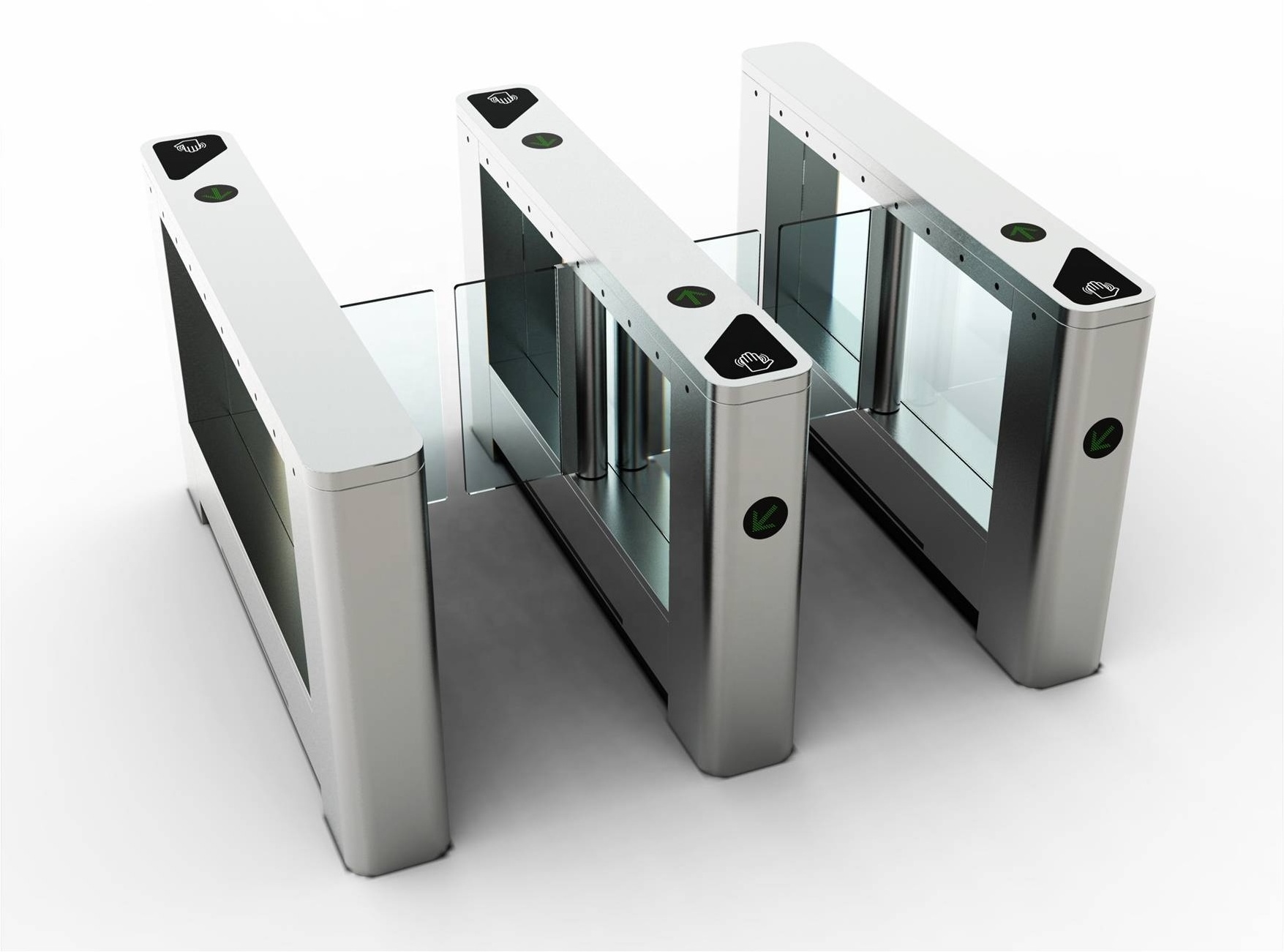 Supermarket Automation Swing Barrier Gate Pedestrian Security Turnstile Gates