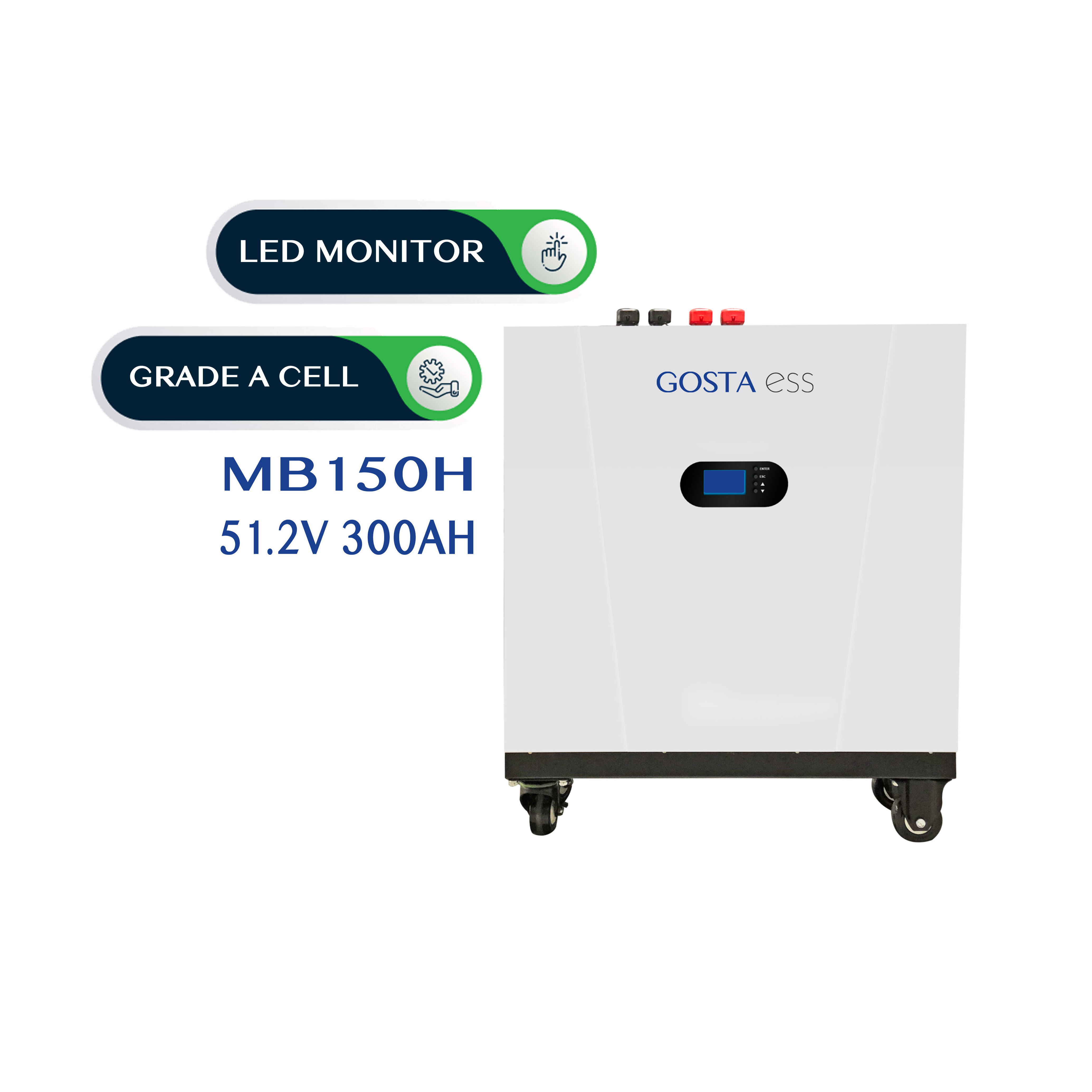 GOSTA MB150H 51.2V 300Ah Charge Solar Energy Storage System Ess Lifepo4 Pack Lithium Ion Battery For Home Use