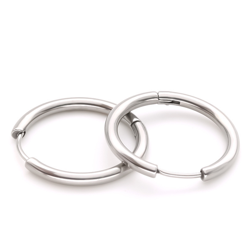 316L Surgical Stainless Steel Geometric Minimalist 2.5mm Hoop Stock For Men Women Gold Round Huggie Cartilage Hoop Earrings