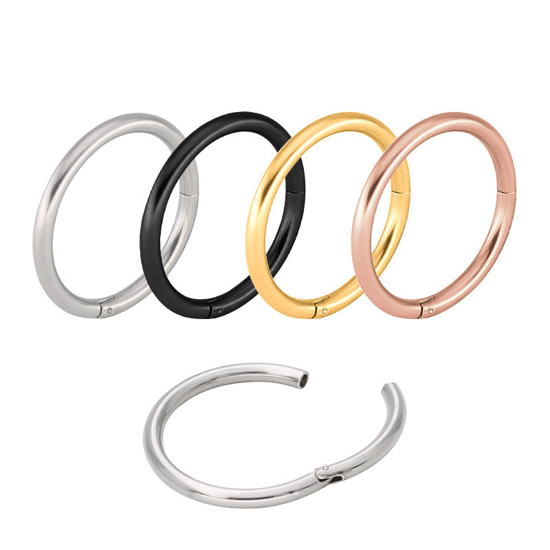 316L Surgical Stainless Steel Geometric Minimalist 2.5mm Hoop Stock For Men Women Gold Round Huggie Cartilage Hoop Earrings