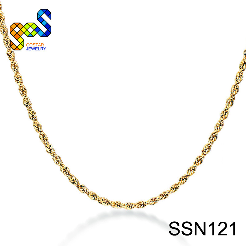 Cheap Dubai Jewelry gold plated stainless steel necklace new gold chain design for men