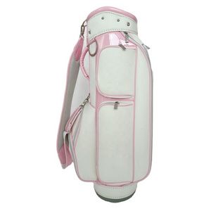 Pink PU Ladies Golf Caddie Bag