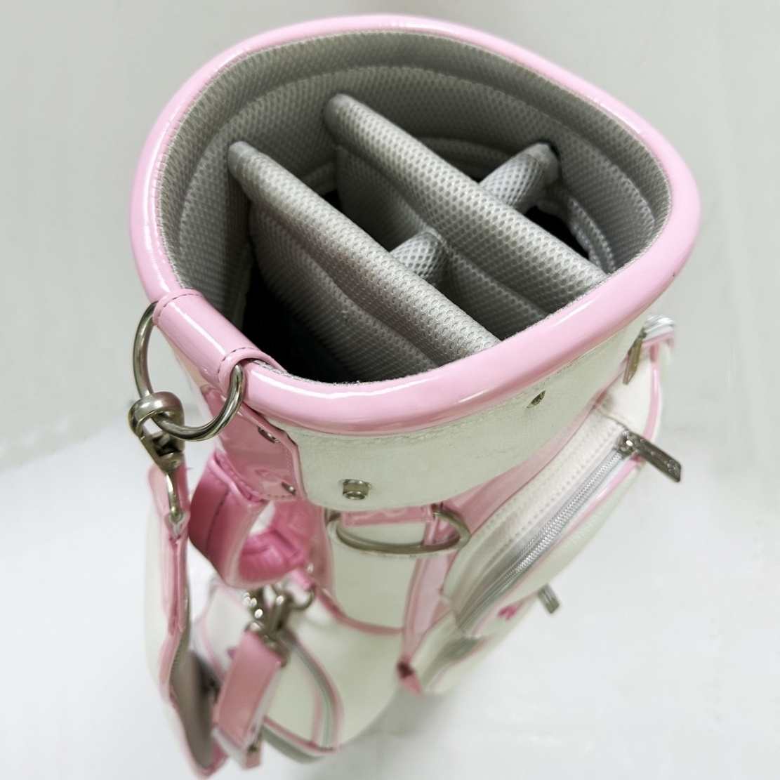 Pink PU Ladies Golf Caddie Bag