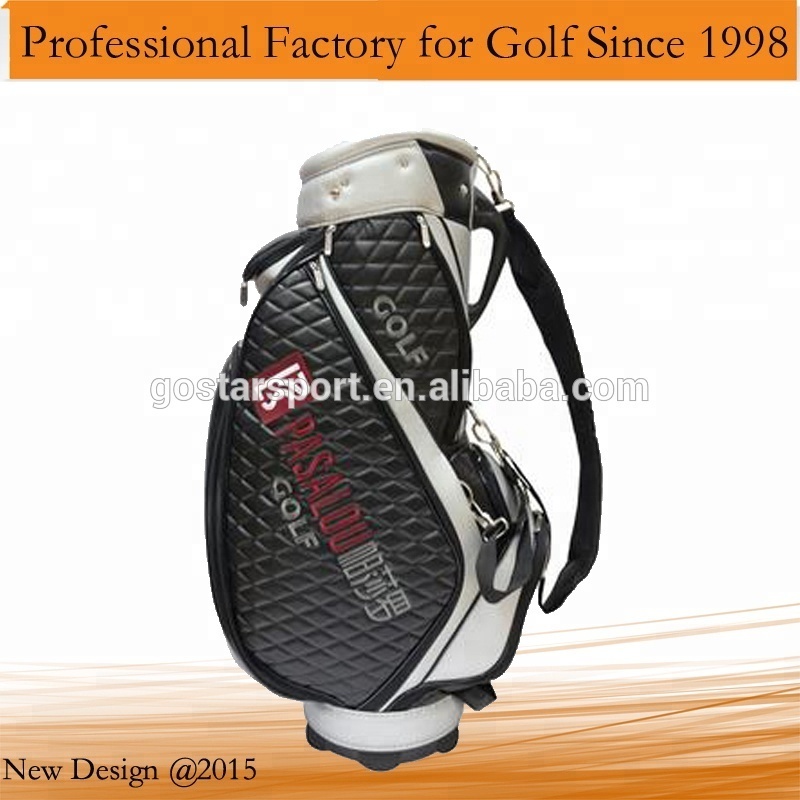 Soft and Durable PU Golf Staff Bag Golf Tour Bag