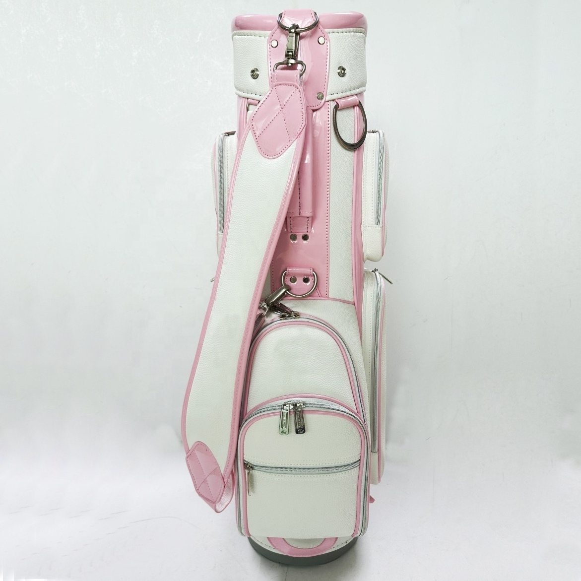 Pink PU Ladies Golf Caddie Bag