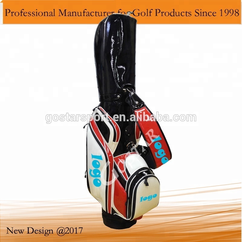 9 Inches PU Golf Bag Golf Staff Bag with 6 Dividers