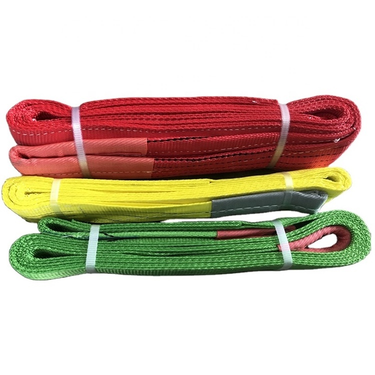 1t 2t 3t 4t 5t 6t 8t 10t 12t fabric eslinga lifting polyester flat web sling Webbing sling belt