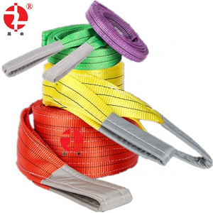 1t 2t 3t 4t 5t 6t 8t 10t 12t fabric eslinga lifting polyester flat web sling Webbing sling belt