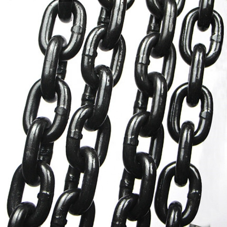 High tensile black heavy duty welded Alloy steel G80 G100 lifting link load chain