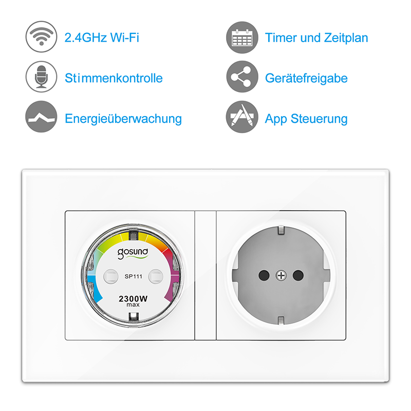 Tomada home eu standard homekit voice smart socket with night light