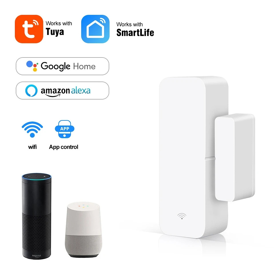 Gosund Tuya WiFi Door Alarm Sensor Smart Door Open Closed Detectors Smart Life APP Wifi Window Sensor Work With Google Home