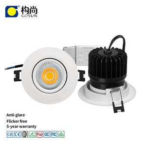 Custom private label smart home light recessed ceiling light 10W  led cob downlight adjust down lights design