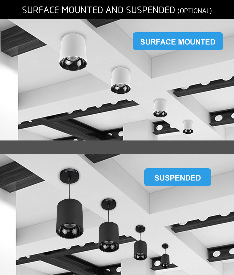 Gosun beam angle 20/40 Degree Waterproof Ip65 Led Surface Mounted/Suspended Downlight