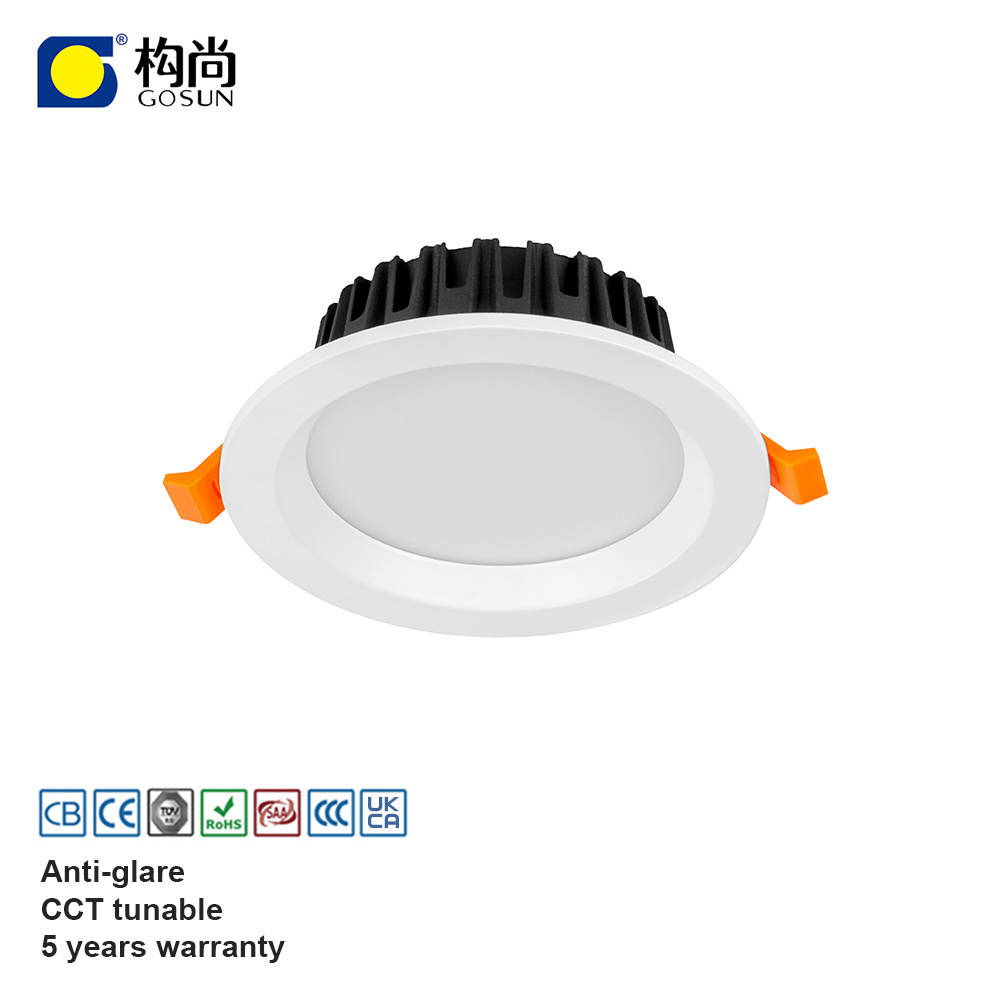 Focos Flicker Free 6w Glare Spot Light App Control Zigebee Smart Led Recessed Downlight Spotlight Aluminum 90 65 Modern Indoor