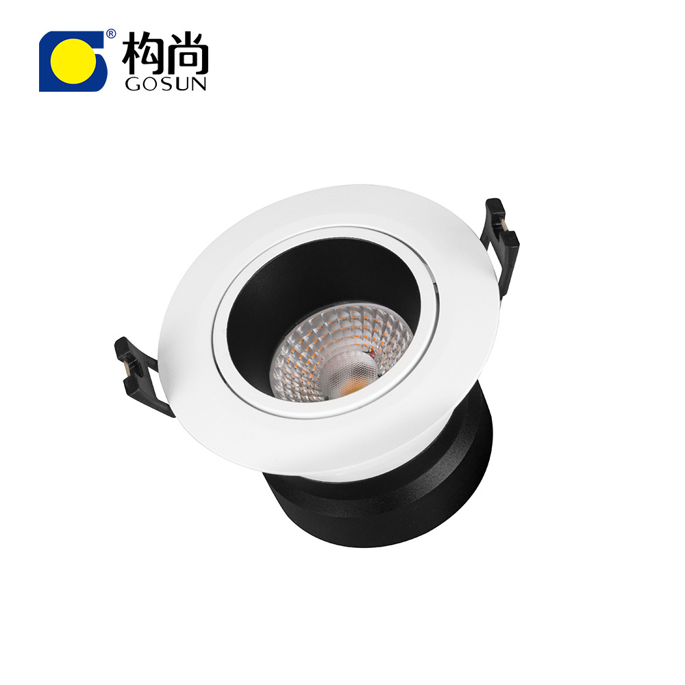 Good quality comfortable lighting 2-way rotatable 8W small size cob recessed led downlight spotlight