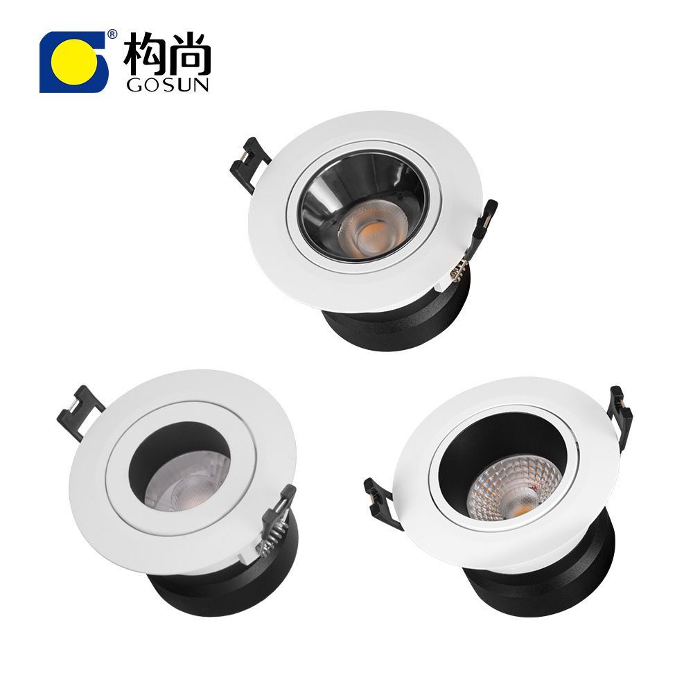 Anti glare CRI80/90/97 15-60 degree smart dimmable recessed 8W LED ceiling spotlight