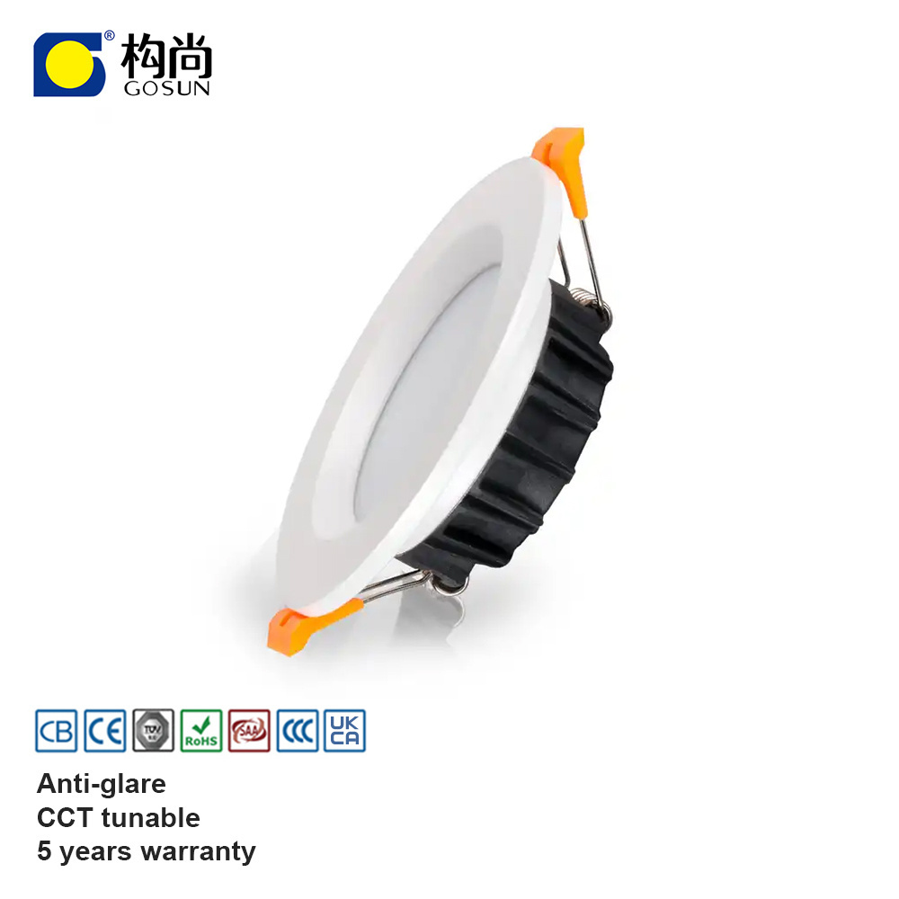 Focos Flicker Free 6w Glare Spot Light App Control Zigebee Smart Led Recessed Downlight Spotlight Aluminum 90 65 Modern Indoor