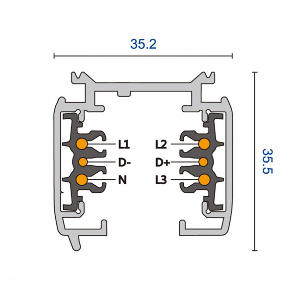 Lighting 6 wires led track rail for spot light