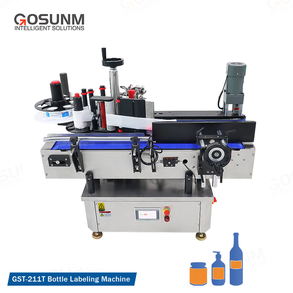 Full Automatic Desktop Benchtop Labeling Machine For Cosmetic Jar Tube Vial Round Bottle Labeling Machine