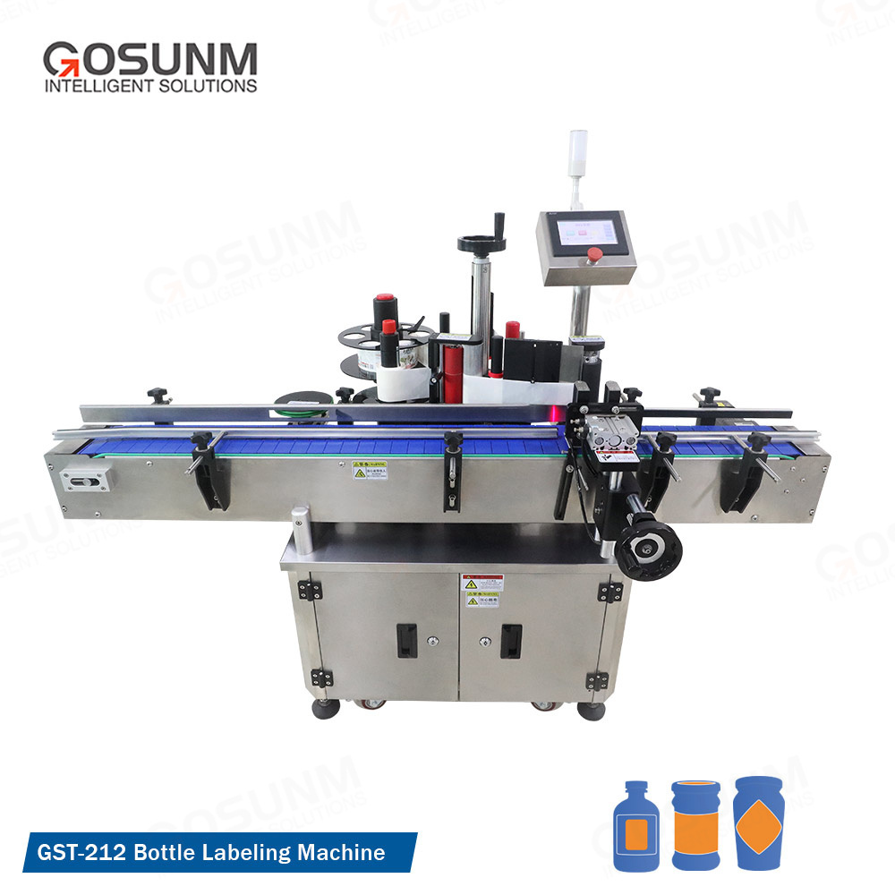 Full Automatic Desktop Benchtop Labeling Machine For Cosmetic Jar Tube Vial Round Bottle Labeling Machine