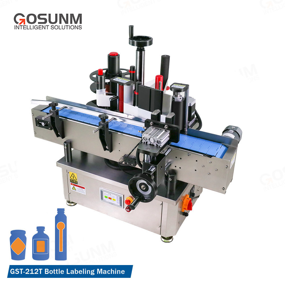 Full Automatic Desktop Benchtop Labeling Machine For Cosmetic Jar Tube Vial Round Bottle Labeling Machine