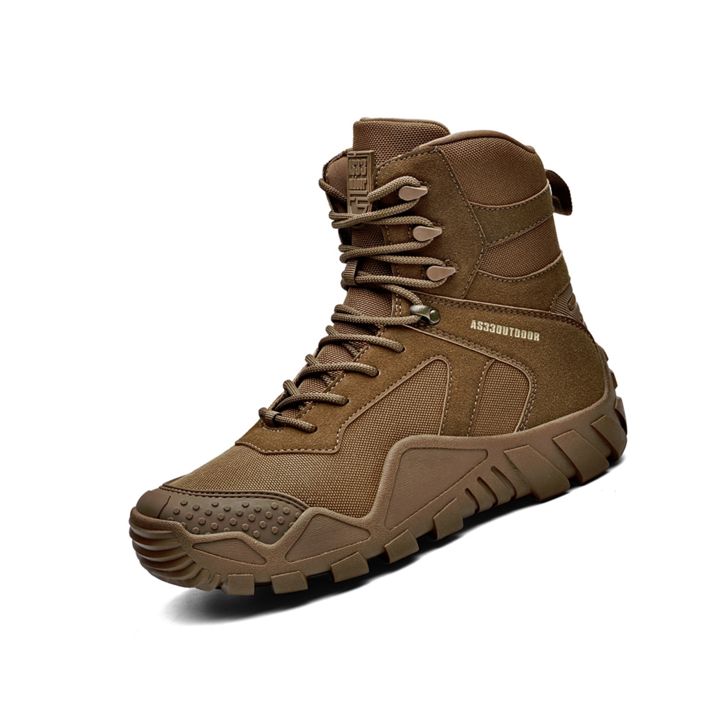 Genuine nubuck leather waterproof mens hiking shoes stock shoes trekking outdoor shoes men boots