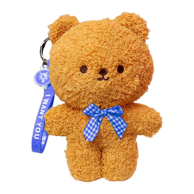 Custom Made claw machine toys plush keychains mini plush teddy bear keychain