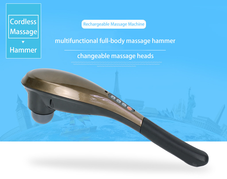 2023 GuangTong Portable Blood Circulation Massager Stick Vibration Wireless Battery Operated Handheld Body Massage Products