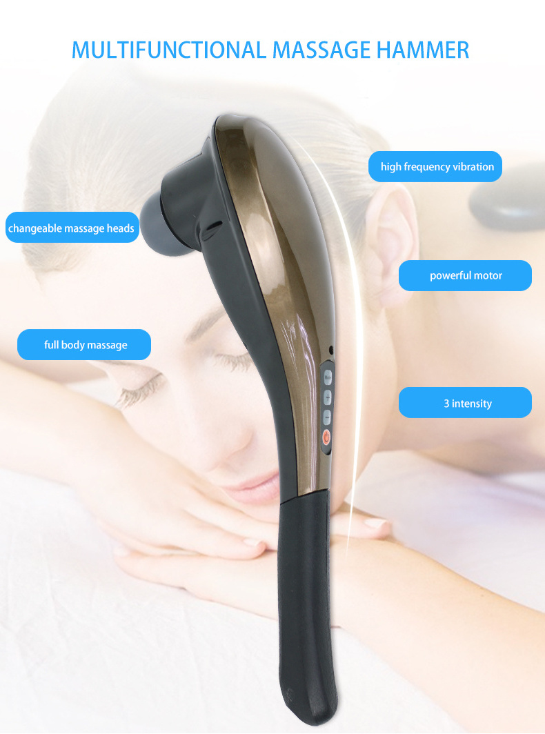 2023 GuangTong Portable Blood Circulation Massager Stick Vibration Wireless Battery Operated Handheld Body Massage Products