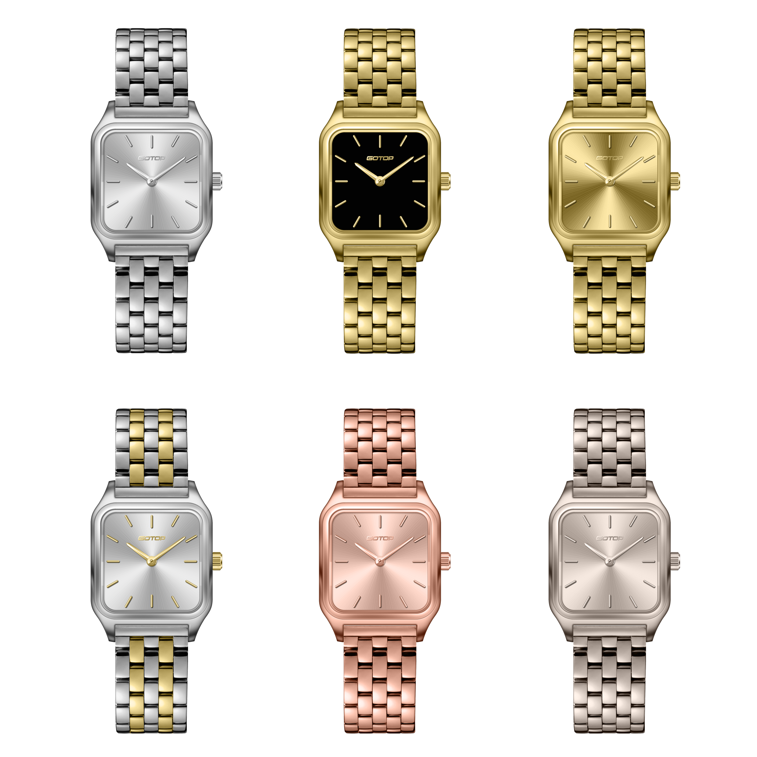 2022 Customize Logo Fancy Fashion Stainless Steel Hand Luxury Gold Wrist Watch for Women