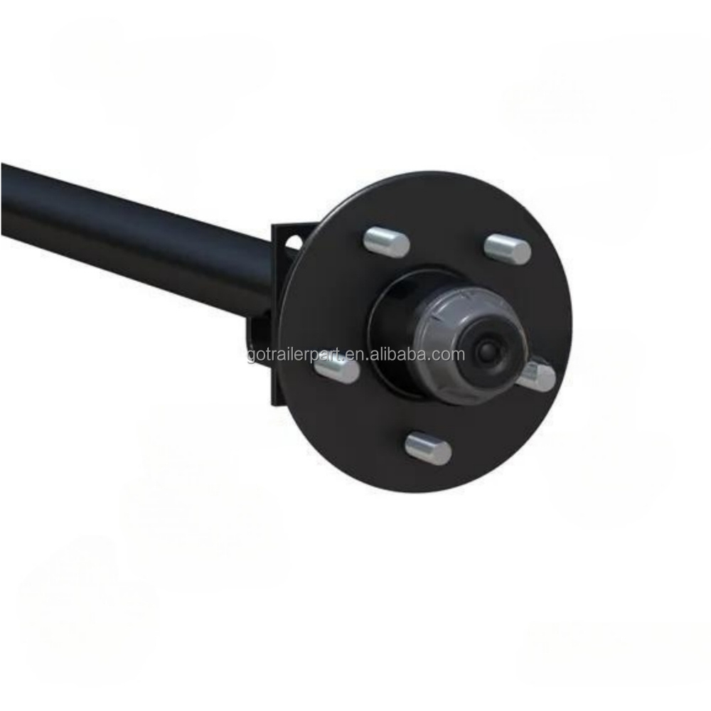 750 KG Trailer Non-Braked Round Straight Axle Kits  Customized 750KG 1500KG 1800KG 3000KG Trailer Round  Axle Kits