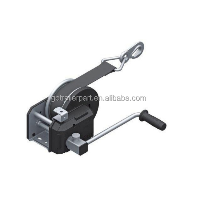 500KG Premium Trailer Manual Hand Winches Boat Trailer Hand Crank Winch Anchor Winch with Belt Webbing Strap