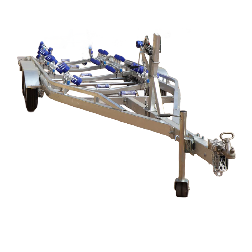 3000KG load boat trailers with 2 axles mechanical braked pontoon trailers 7.6m boat trailers kit