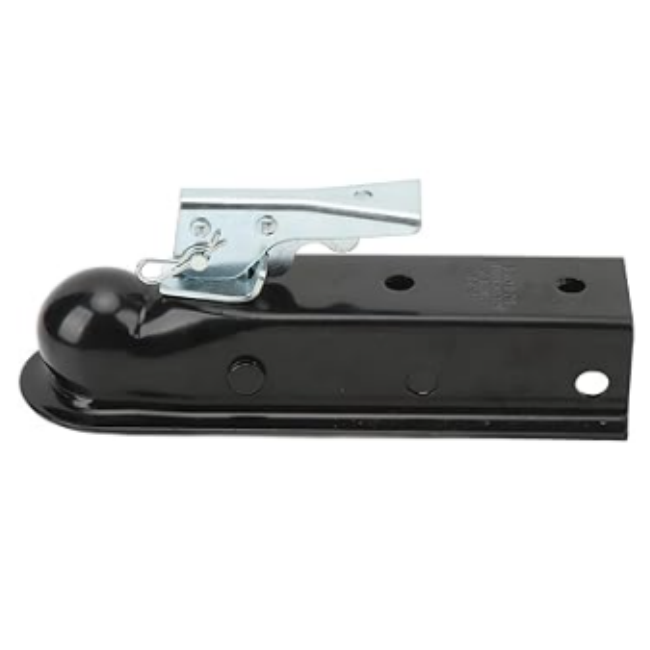 Black straight trailer coupler 2