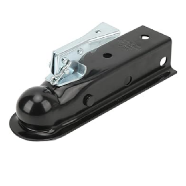 Black straight trailer coupler 2