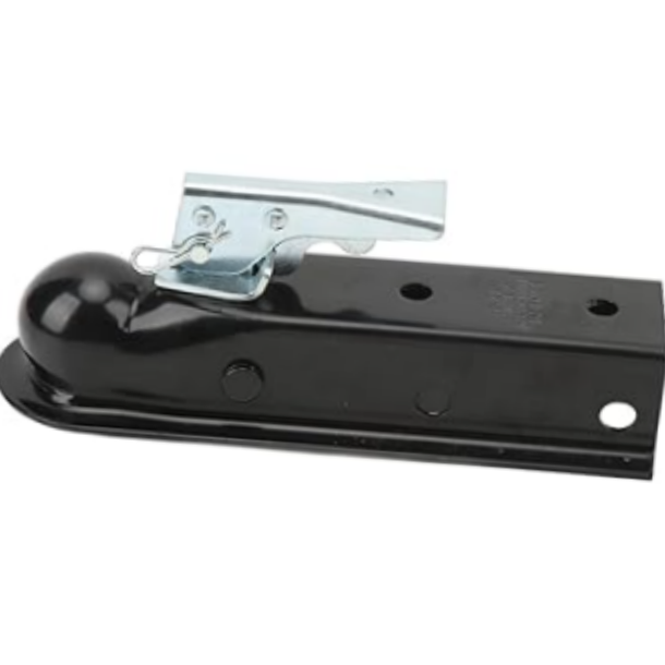 Black straight trailer coupler 2