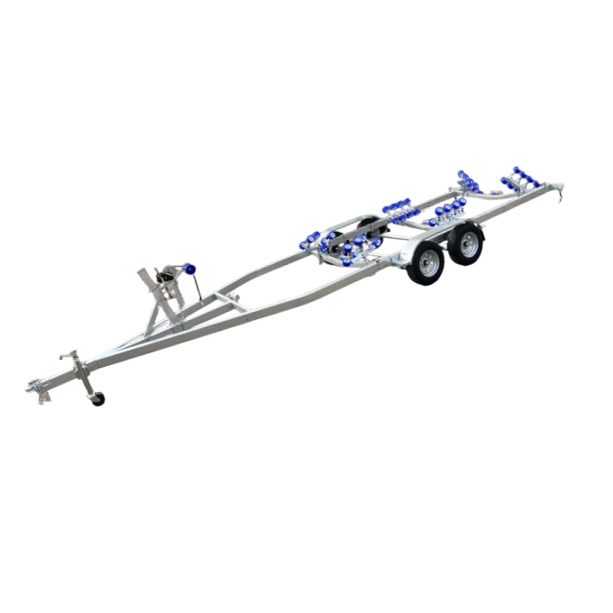 3000KG load boat trailers with 2 axles mechanical braked pontoon trailers 7.6m boat trailers kit