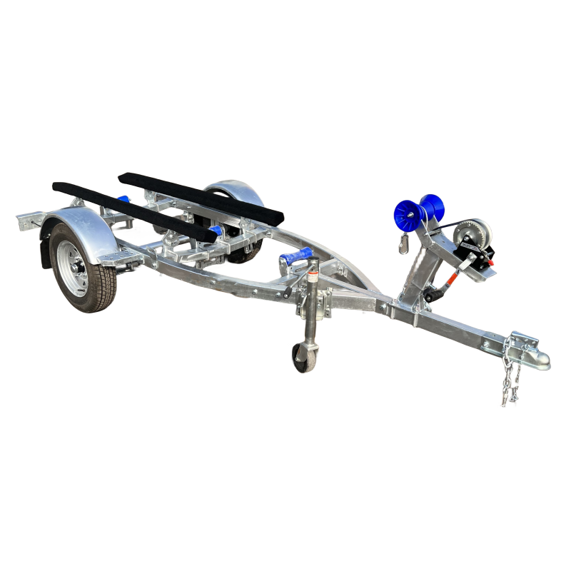 Tandem axle boat trailers 2250KG load heavy duty marine boat trailers 6.8m watercraft trailers with mechanical brake