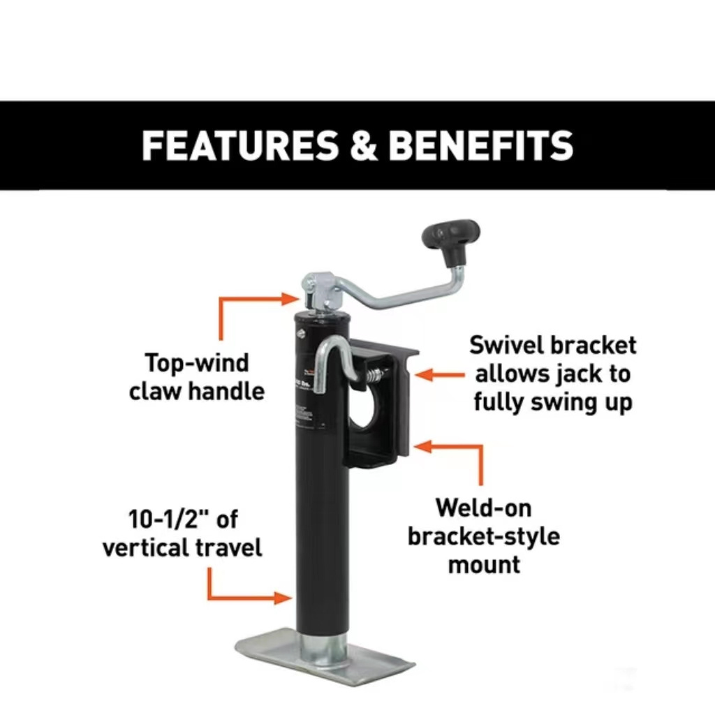 2000LB drop leg trailer jack stand for car trailer top wind trailer stabilizer jack