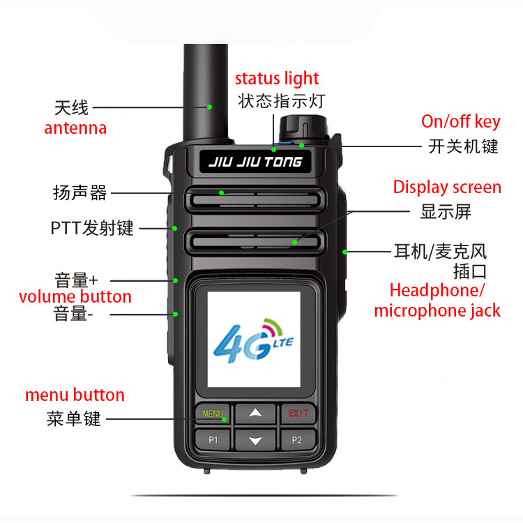 walkie talkie am fm vhf uhf radio Smart Talkie-Walky Gsm Poc Android 4G Radio Lte Android two way radio walkie talkie long range