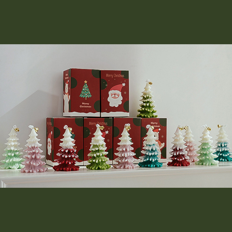 Wholesale Scene Decoration Scented Candles Creative Christmas Tree Scented Christmas Candles for Gift