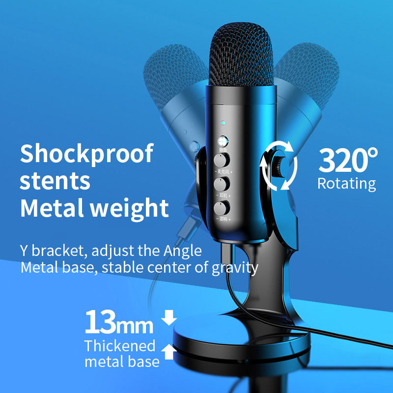 Gaming Mic Laptop Streaming YouTube Condenser Microphone USB Studio Computer conference table Microphone For Singing Gaming