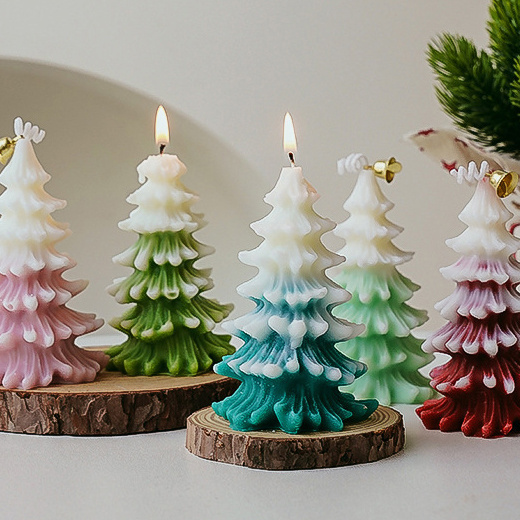 Wholesale Scene Decoration Scented Candles Creative Christmas Tree Scented Christmas Candles for Gift