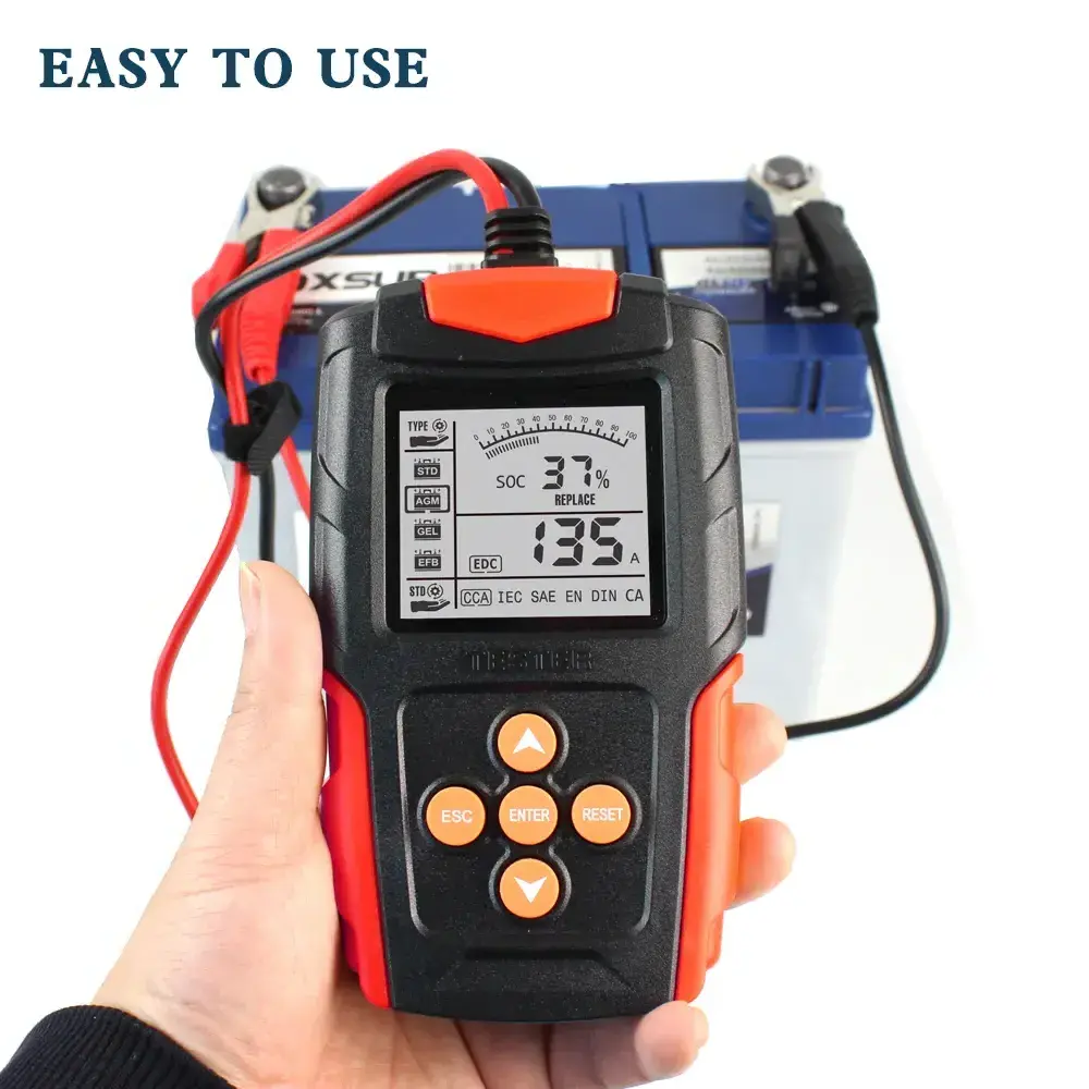 Battery Tester 6V 12V DC Check Automotive Solar Energy Storage Marine Battery Volt Storage Capacity Led Display Tester Analyzer