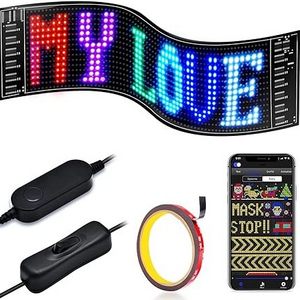 flexible LED car sign display rolling Pattern Animation Image bluetooth app control panel