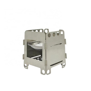 Plug-in Folding Portable Small Stainless Steel Outdoor Wood Stove Picnic Stove